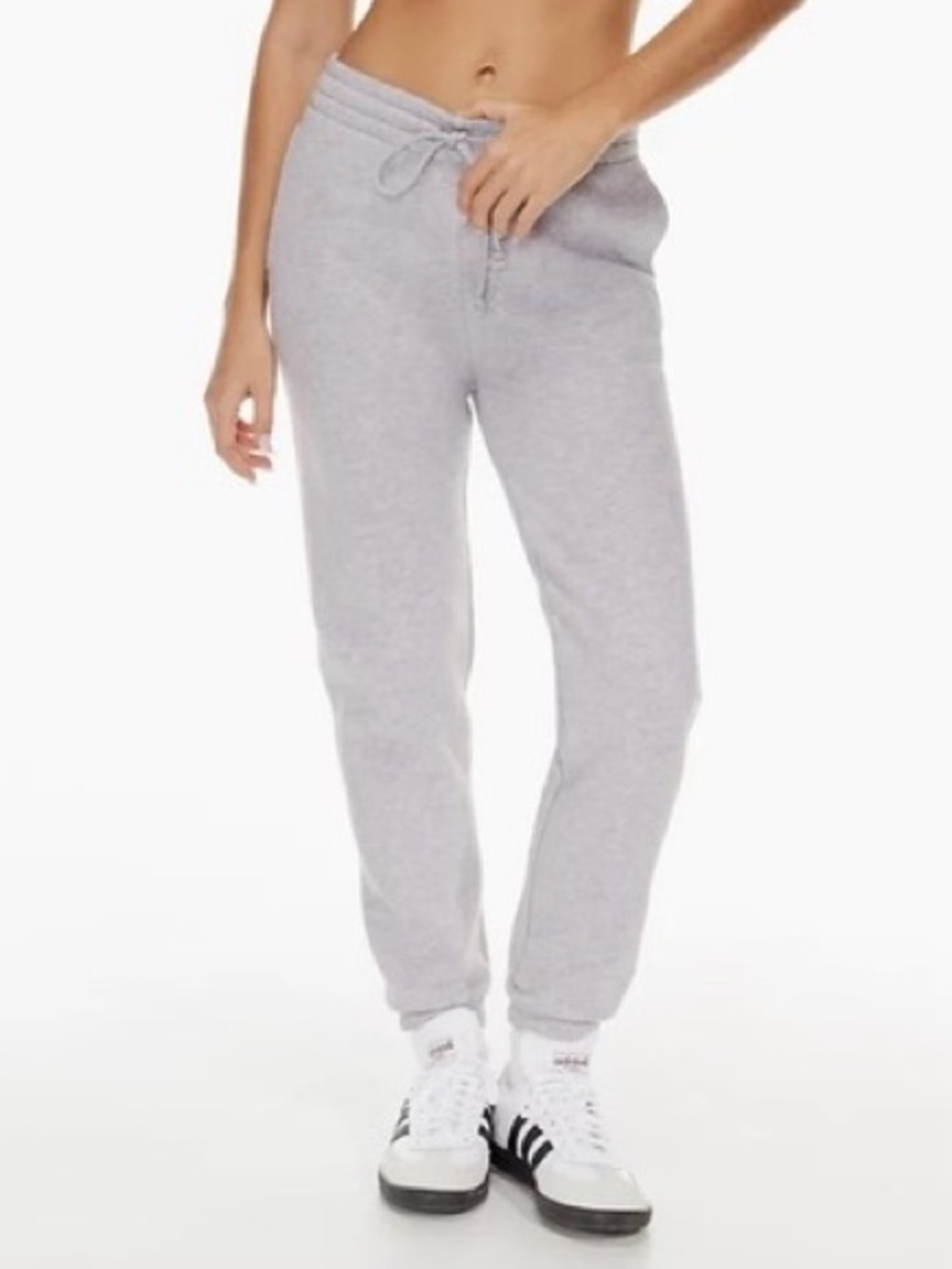Aritzia TNA Cozy Fleece Perfect Sweatpants Heather Grey - Size XS - Loungewear